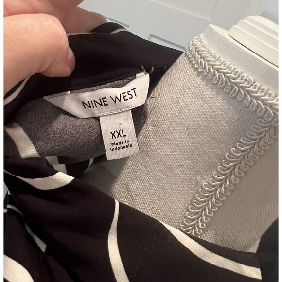 Nine West Dress Womens 2X (XXL) Knit Just Above Knee Plus Size Belted Career - Picture 11 of 13